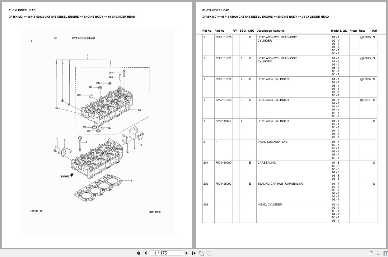Caterpillar Forklift DP35K MC Europe Parts Catalog (2)