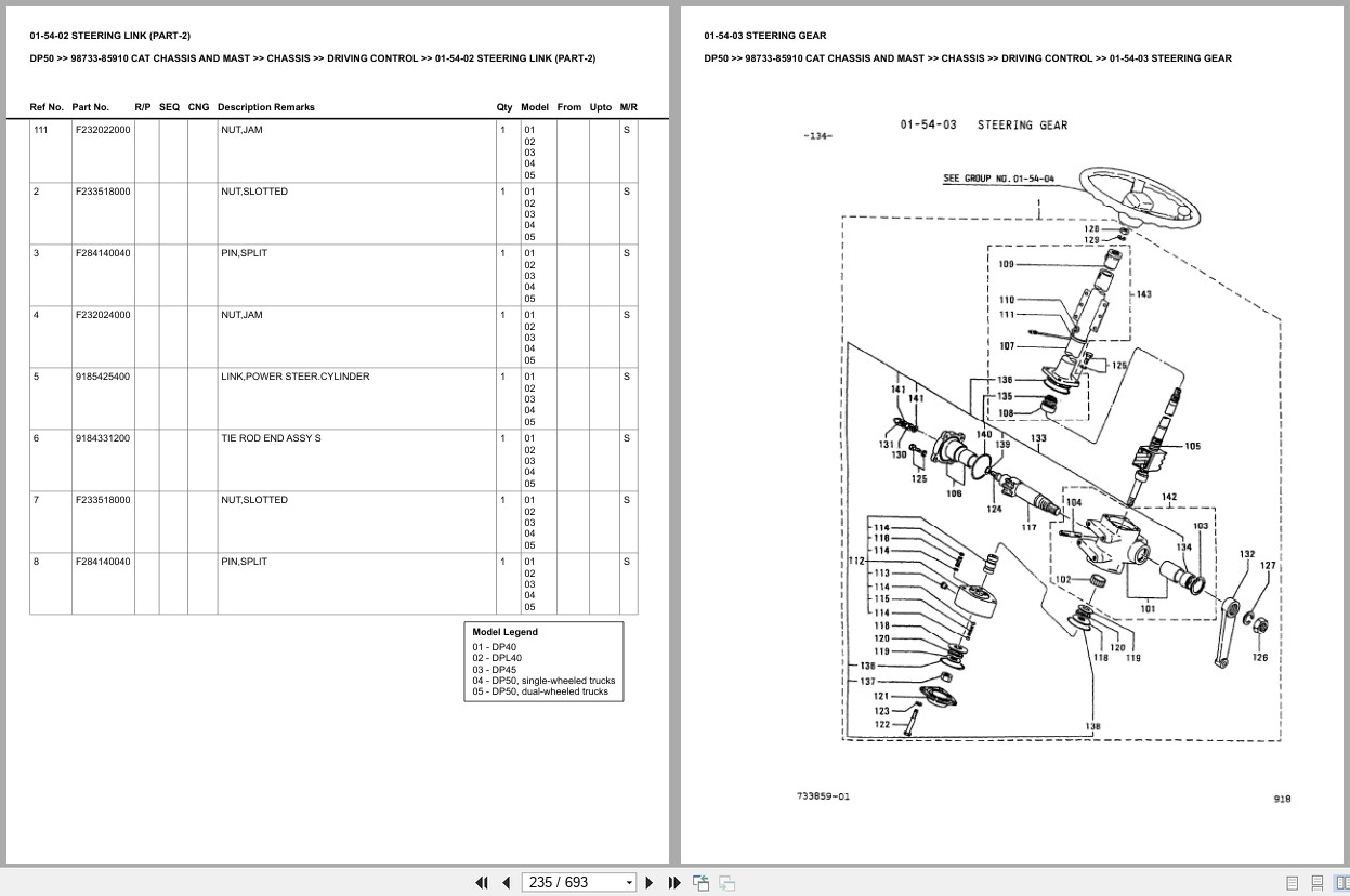 Caterpillar Forklift DP50 Europe Parts Catalog (2)