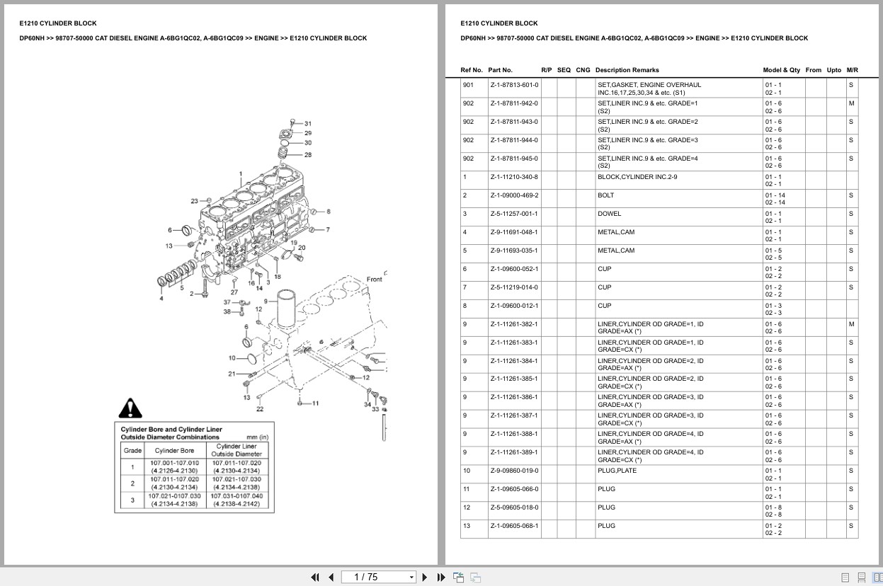 Caterpillar Forklift DP60NH Europe Parts Catalog (1)