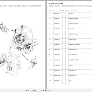 Caterpillar Forklift EC22N2 Chassis Mast Options Europe Parts Catalog 98755 01100 (1)
