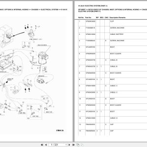 Caterpillar Forklift EP10KRT Chassis Mast Options Internal Hosing Europe Parts Catalog 98753 35020 (1)