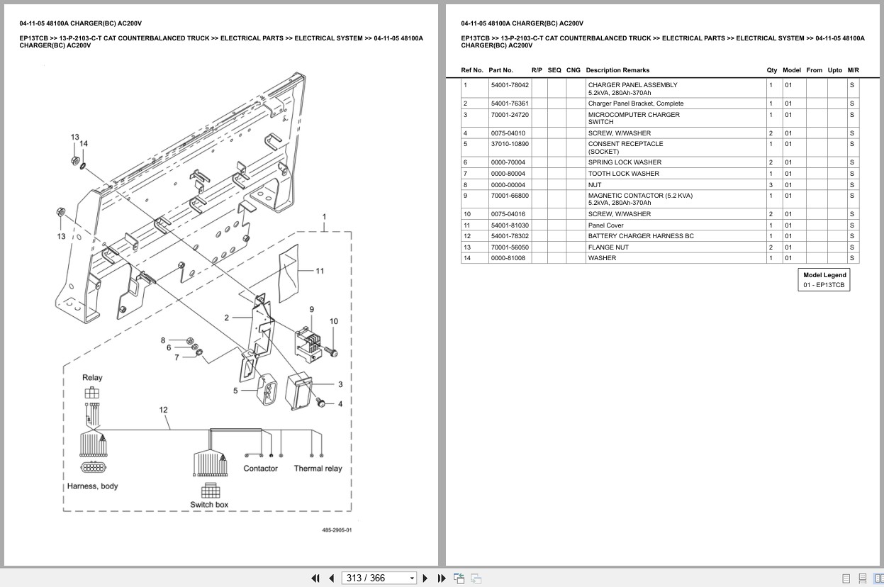 Caterpillar Forklift EP13TCB Europe Parts Catalog (2)