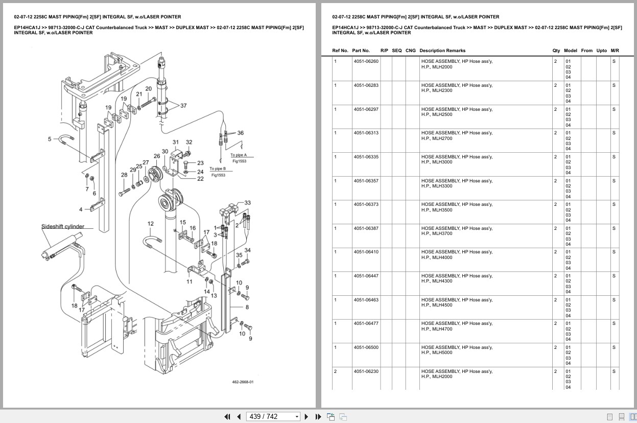 Caterpillar Forklift EP14HCA1J Europe Parts Catalog (2)