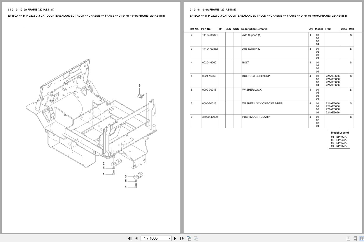 Caterpillar Forklift EP15CA Europe Parts Catalog (1)