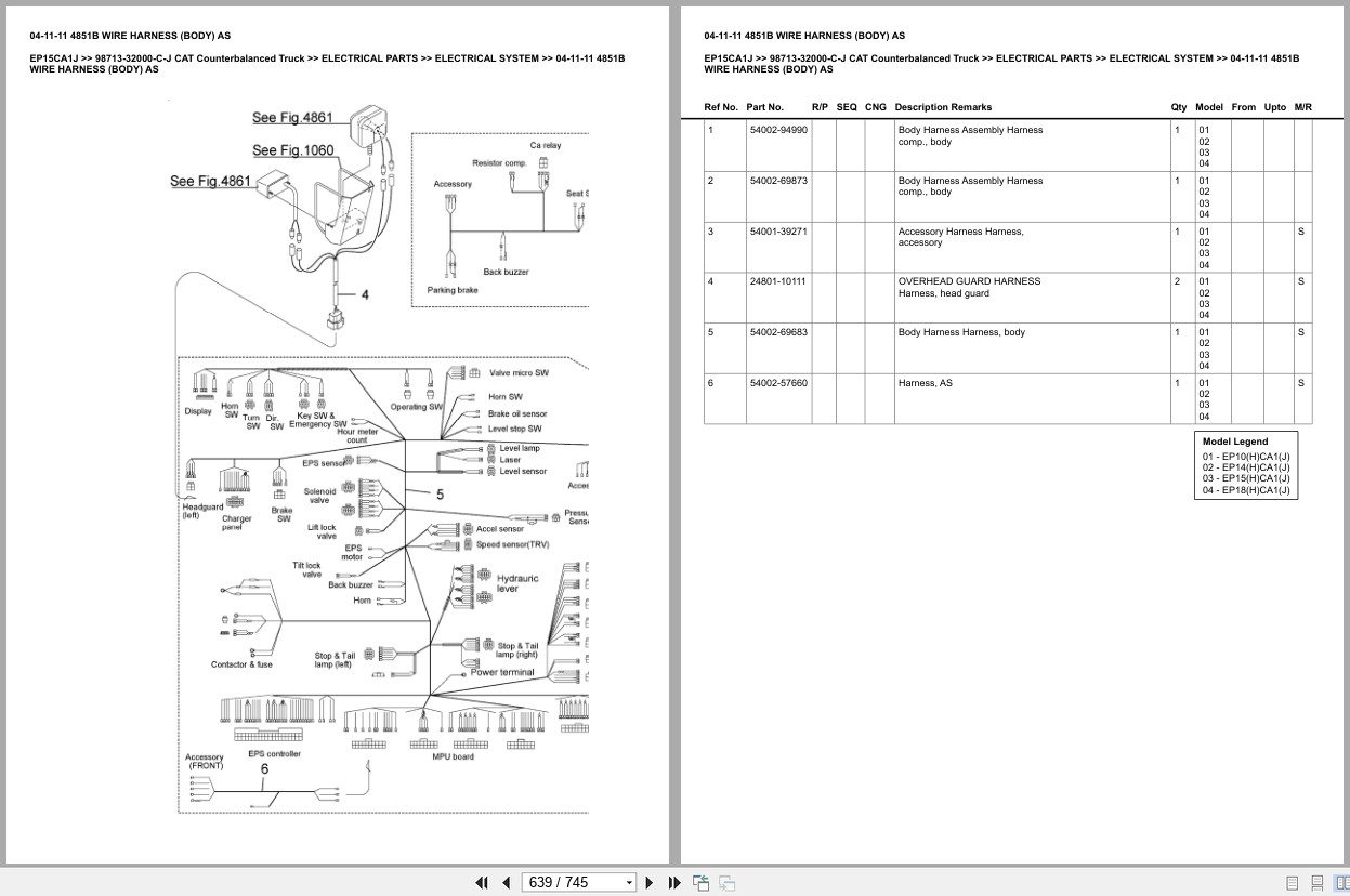 Caterpillar Forklift EP15CA1J Europe Parts Catalog (2)