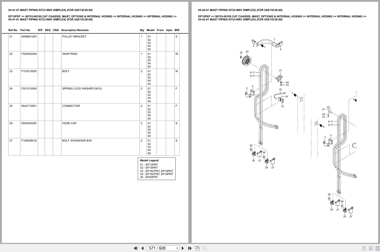 Caterpillar Forklift EP15PNT Europe Parts Catalog (2)