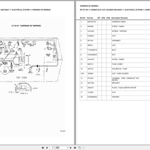 Caterpillar Forklift EP15T 24V Chassis Mast Europe Parts Catalog SEBN2730 01 (1)
