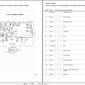Caterpillar Forklift EP15T 48V Chassis Mast Europe Parts Catalog SEBN2729 01 (1)