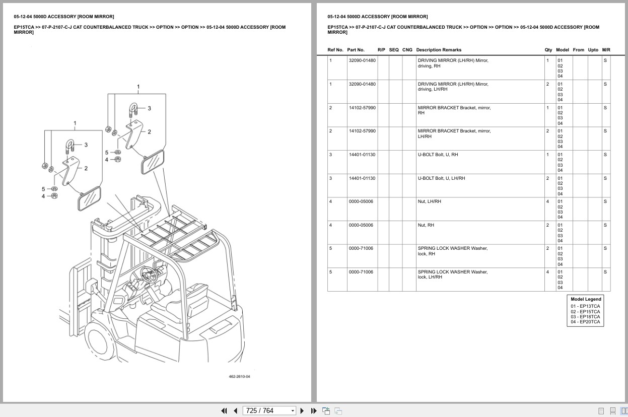 Caterpillar Forklift EP15TCA Europe Parts Catalog (2)