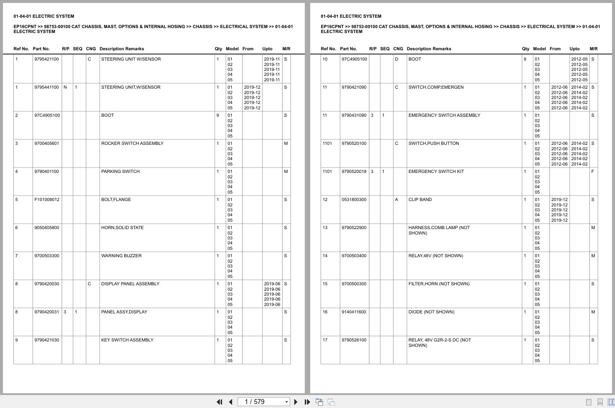 Caterpillar Forklift EP16CPNT Europe Parts Catalog (1)