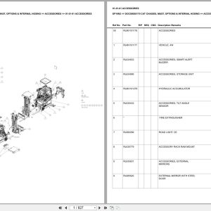 Caterpillar Forklift EP16N2 Chassis Mast Options Internal Hosing Europe Parts Catalog DOC00050170 (1)