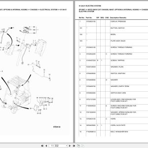 Caterpillar Forklift EP16NT Chassis Mast Options Internal Hosing Europe Parts Catalog 98753 36010 (1)