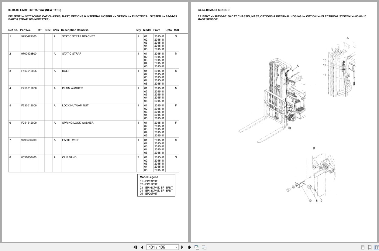 Caterpillar Forklift EP16PNT Europe Parts Catalog (2)