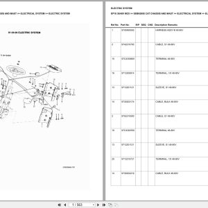 Caterpillar Forklift EP18 36 48V MCII Chassis Mast Europe Parts Catalog SEBN2685 (1)