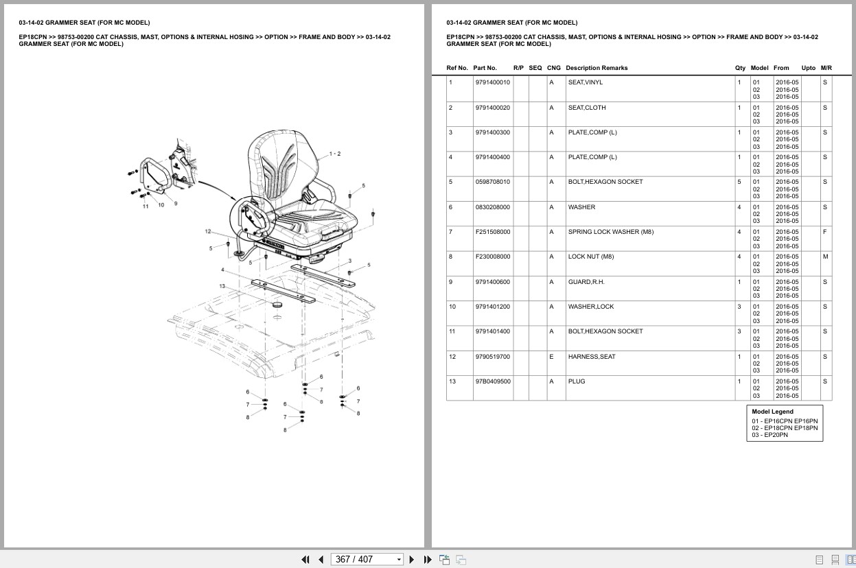 Caterpillar Forklift EP18CPN Europe Parts Catalog (2)