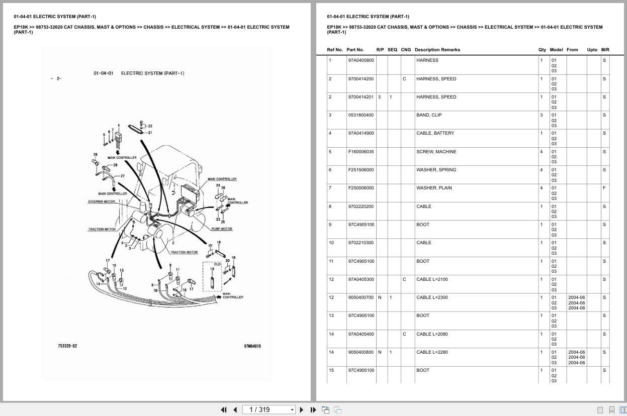 Caterpillar Forklift EP18K Europe Parts Catalog (1)