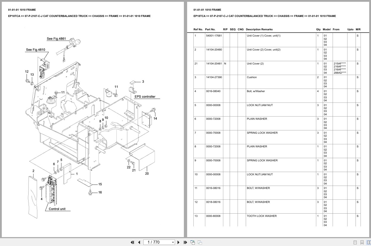 Caterpillar Forklift EP18TCA Europe Parts Catalog (1)