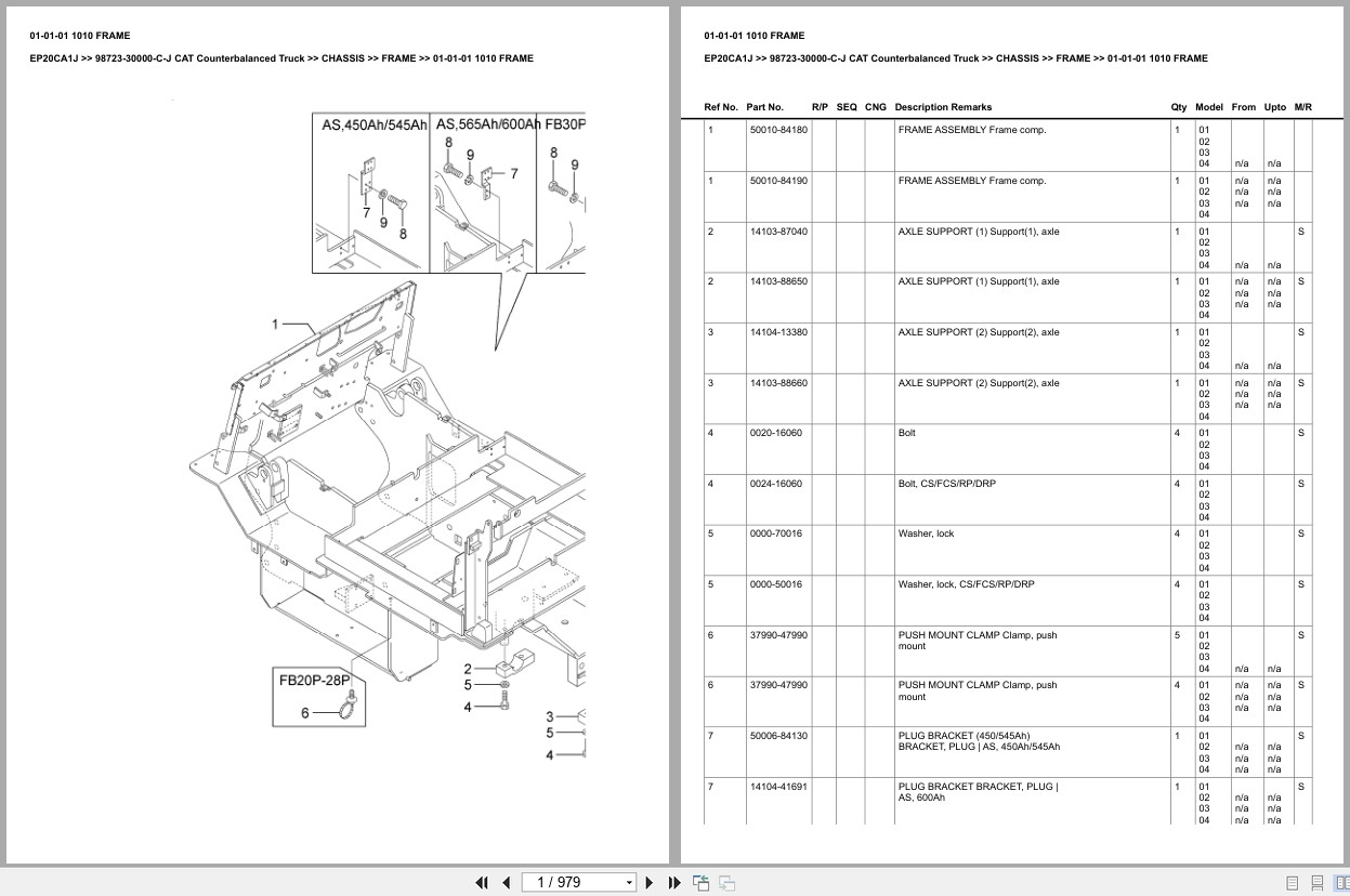 Caterpillar Forklift EP20CA1J Europe Parts Catalog (1)