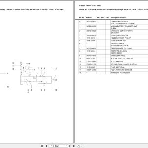 Caterpillar Forklift EP20HCA1 Stationary Charger Europe Parts Catalog PCUEM J0CHG 190 (1)