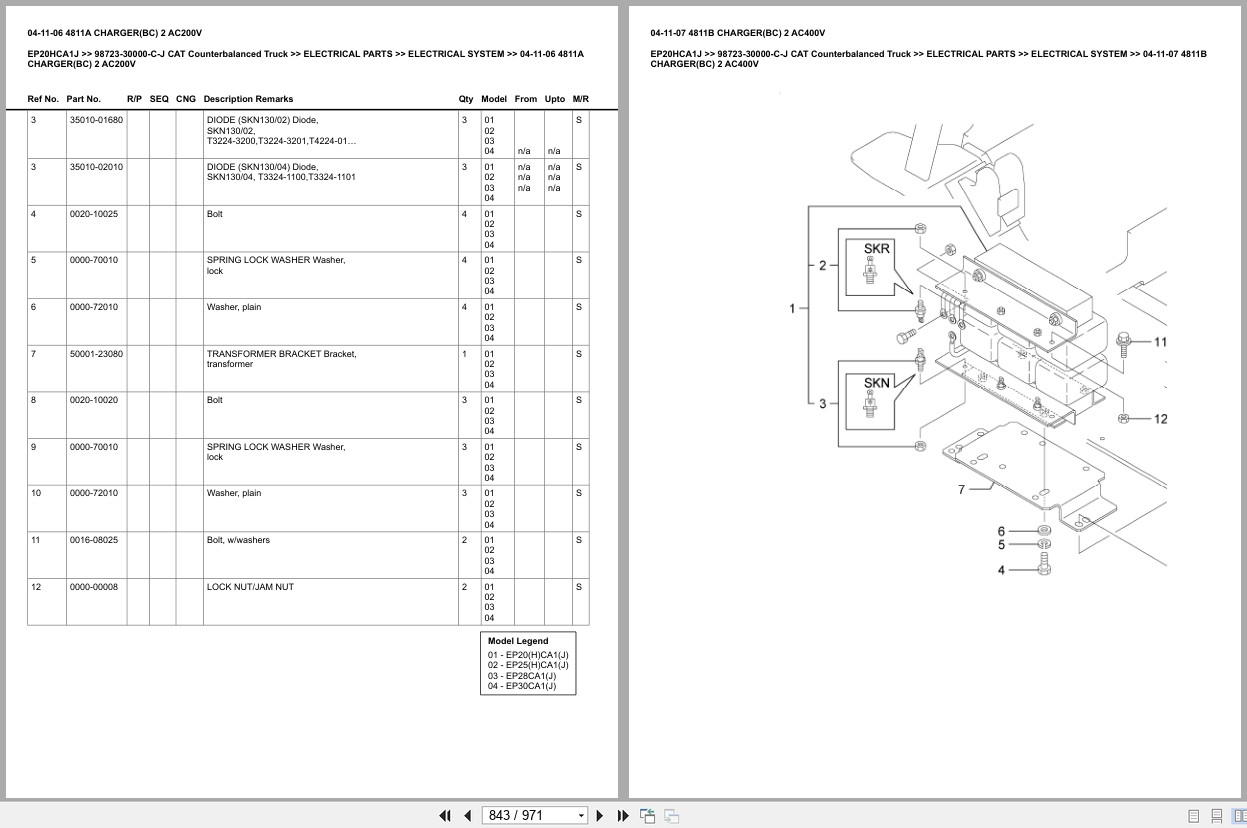 Caterpillar Forklift EP20HCA1J Europe Parts Catalog (2)