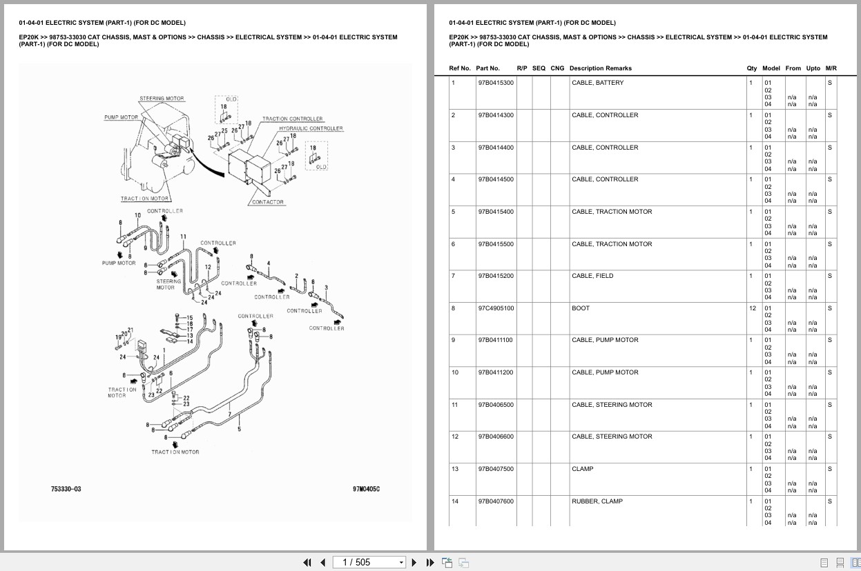 Caterpillar Forklift EP20K Europe Parts Catalog (1)