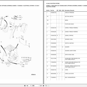 Caterpillar Forklift EP20NT Chassis Mast Options Internal Hosing Europe Parts Catalog 98753 36010 (1)