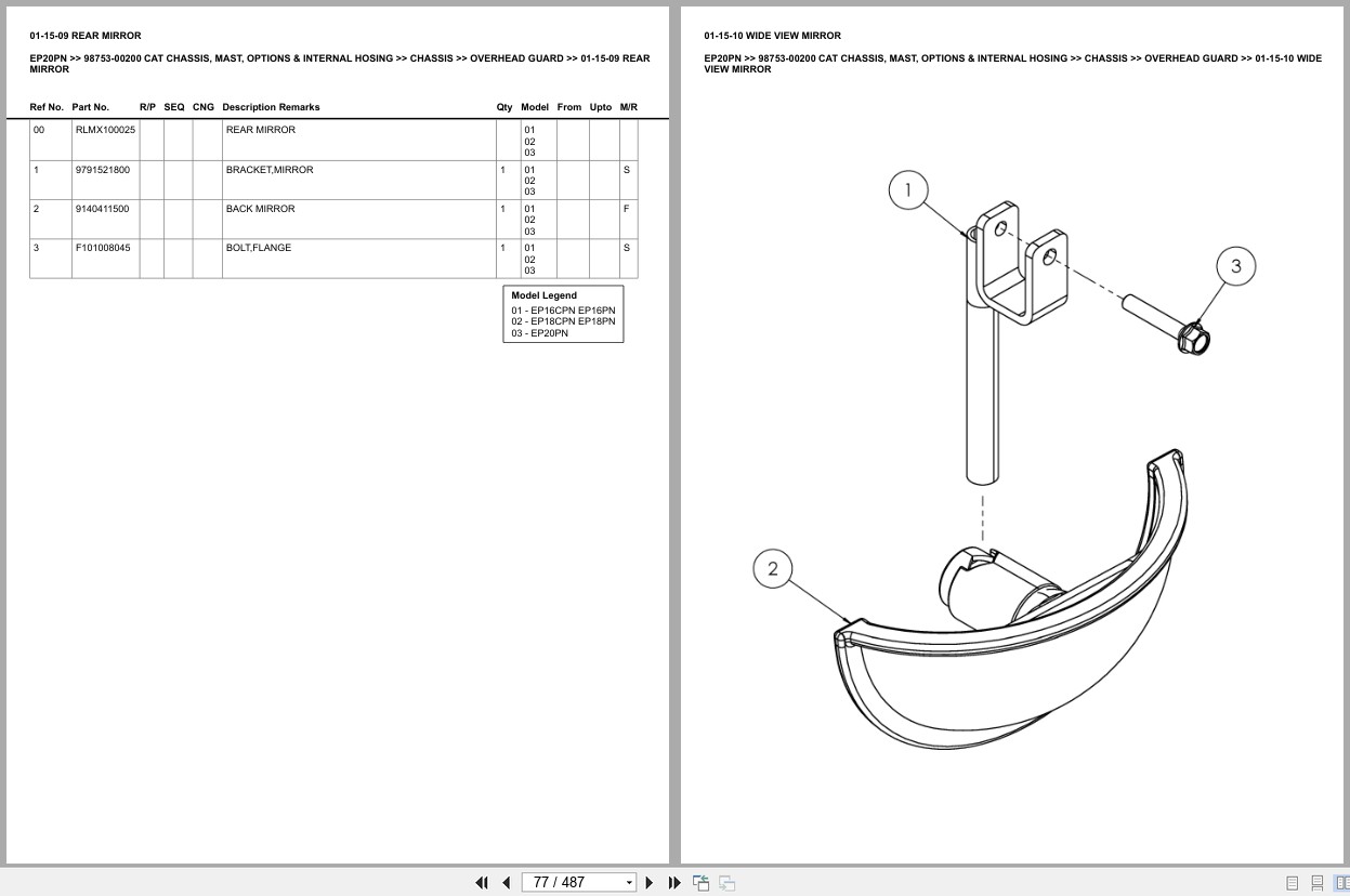Caterpillar Forklift EP20PN Europe Parts Catalog (2)