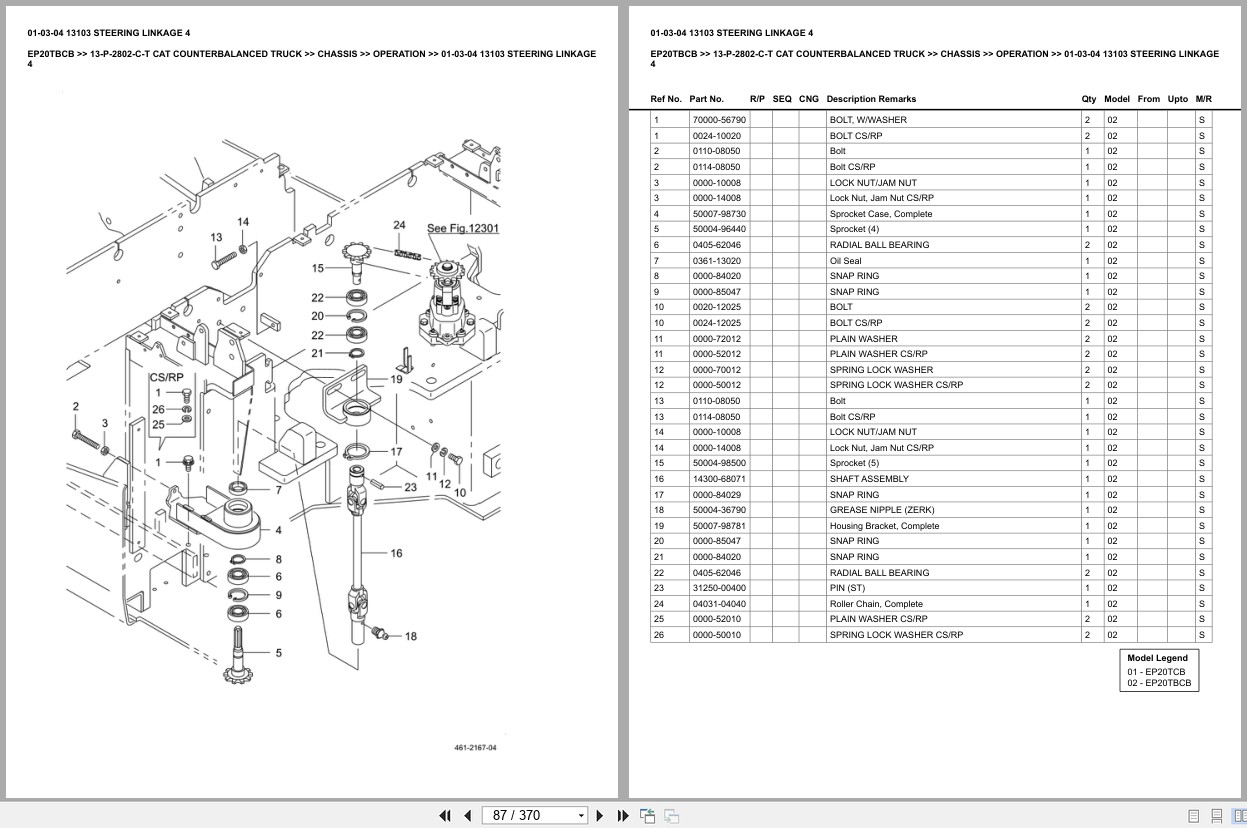 Caterpillar Forklift EP20TBCB Europe Parts Catalog (2)