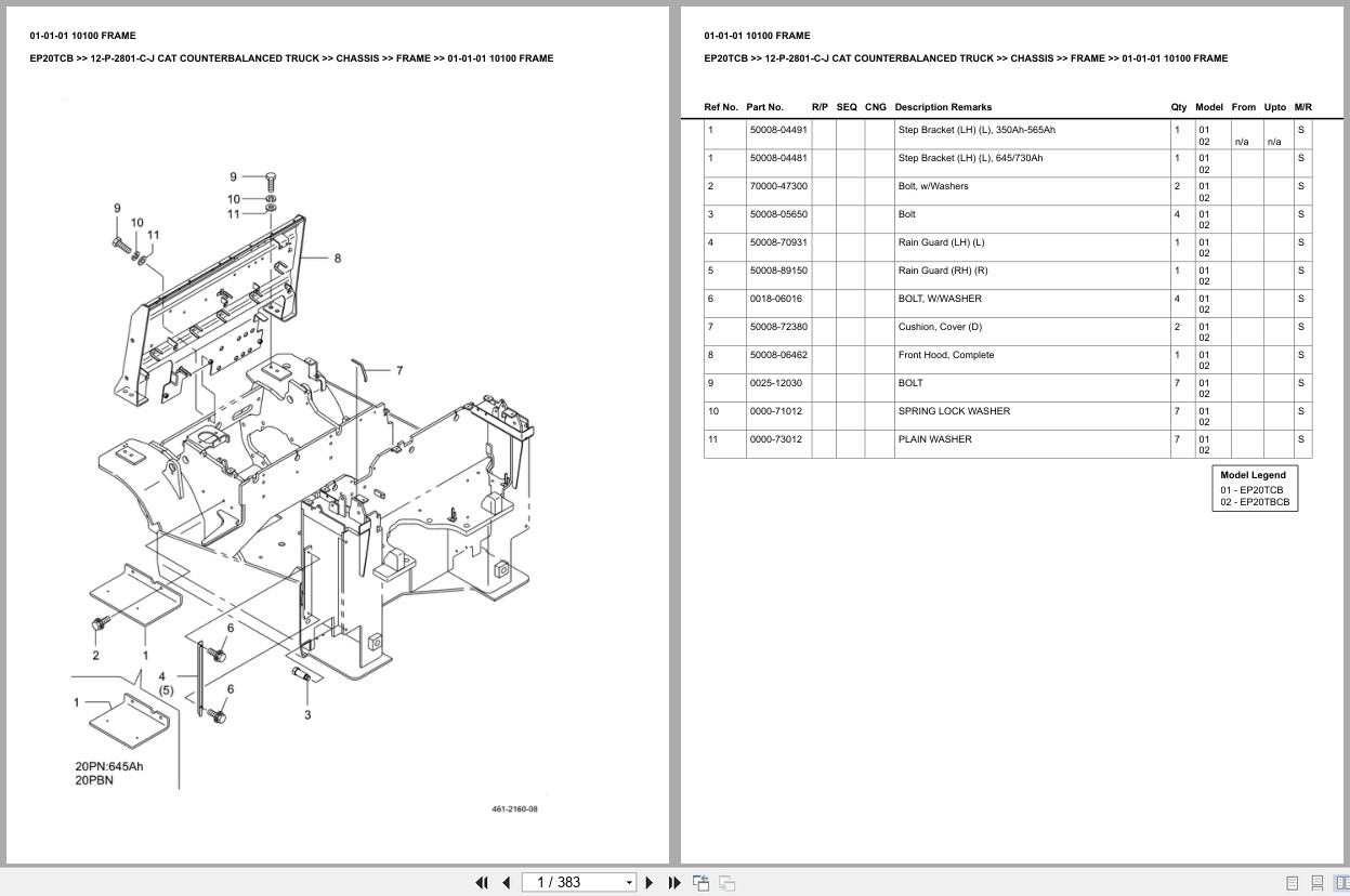 Caterpillar Forklift EP20TCB Europe Parts Catalog (1)