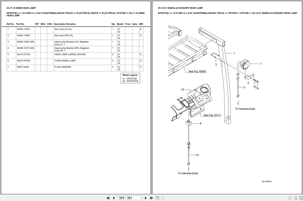 Caterpillar Forklift EP20TCBJ Europe Parts Catalog (2)