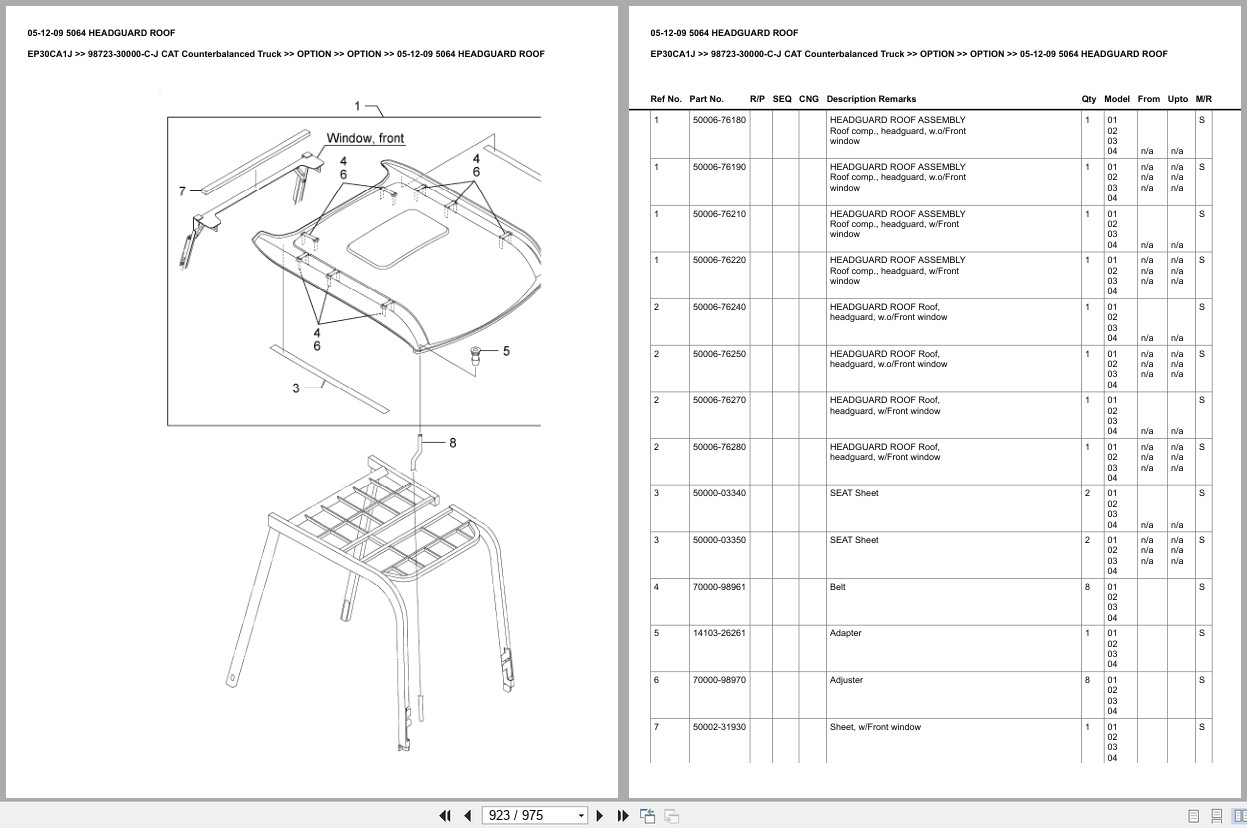 Caterpillar Forklift EP30CA1J Europe Parts Catalog (2)
