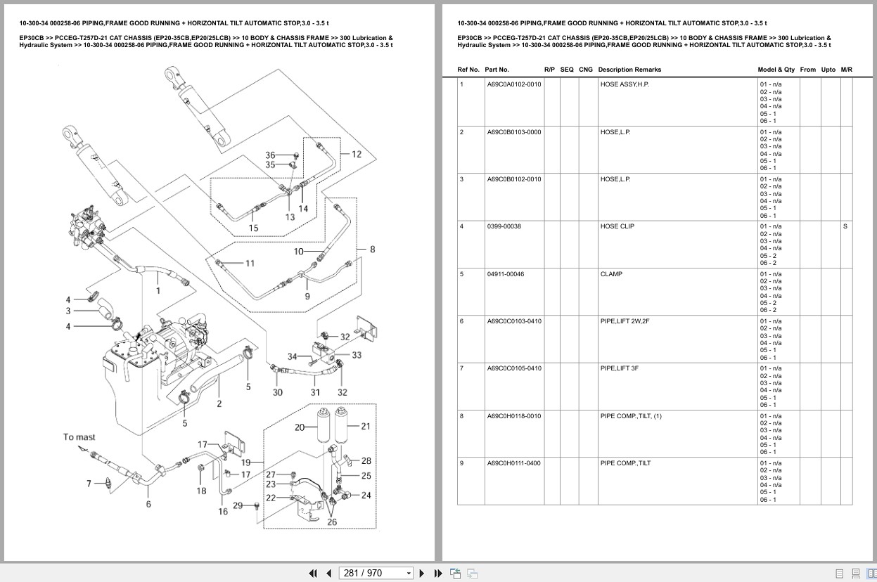 Caterpillar Forklift EP30CB Europe Parts Catalog (2)