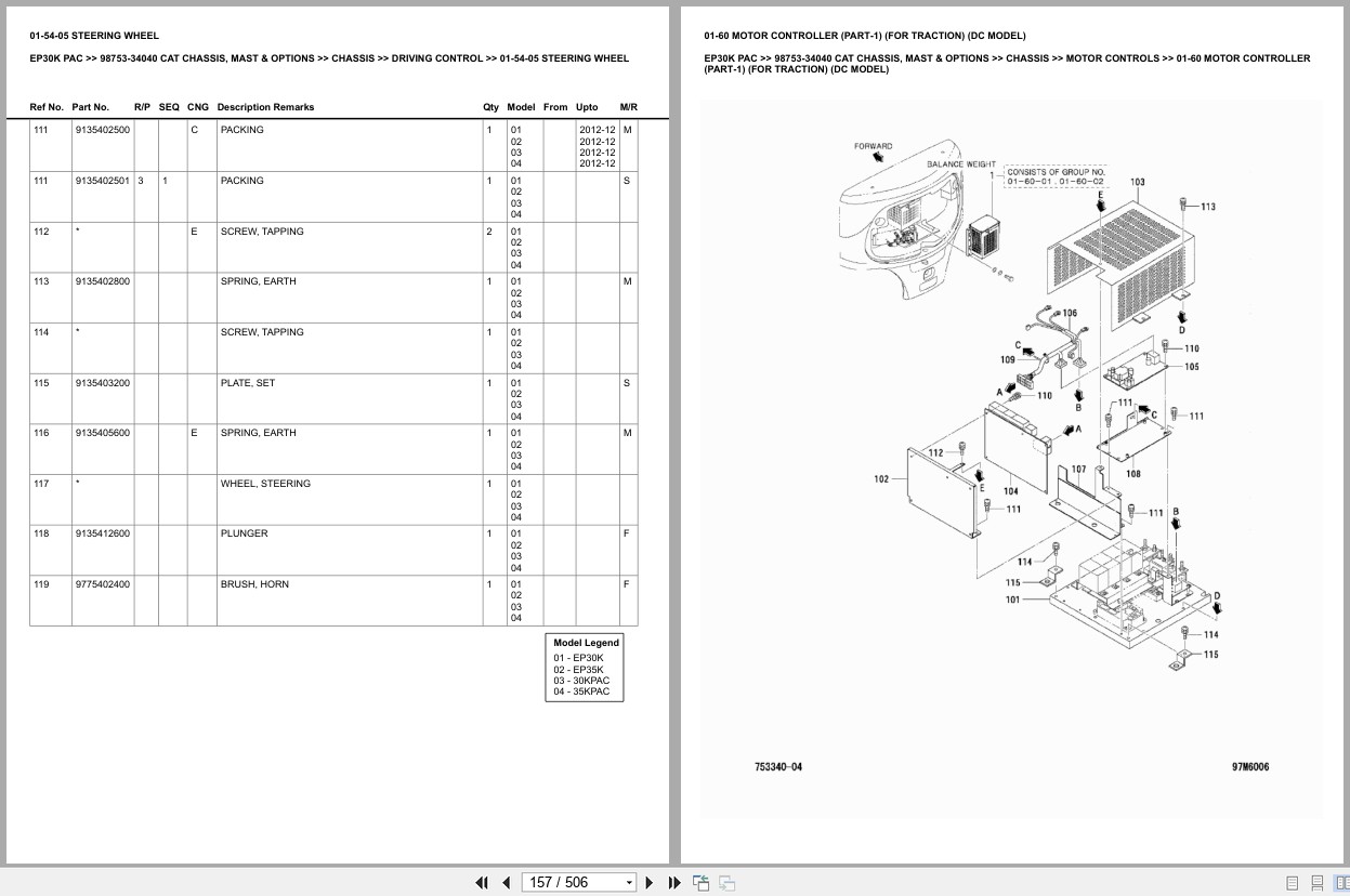 Caterpillar Forklift EP30K PAC Europe Parts Catalog (2)