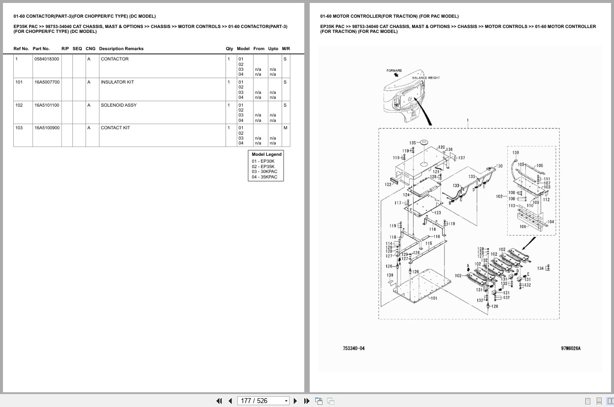 Caterpillar Forklift EP35K PAC Europe Parts Catalog (2)