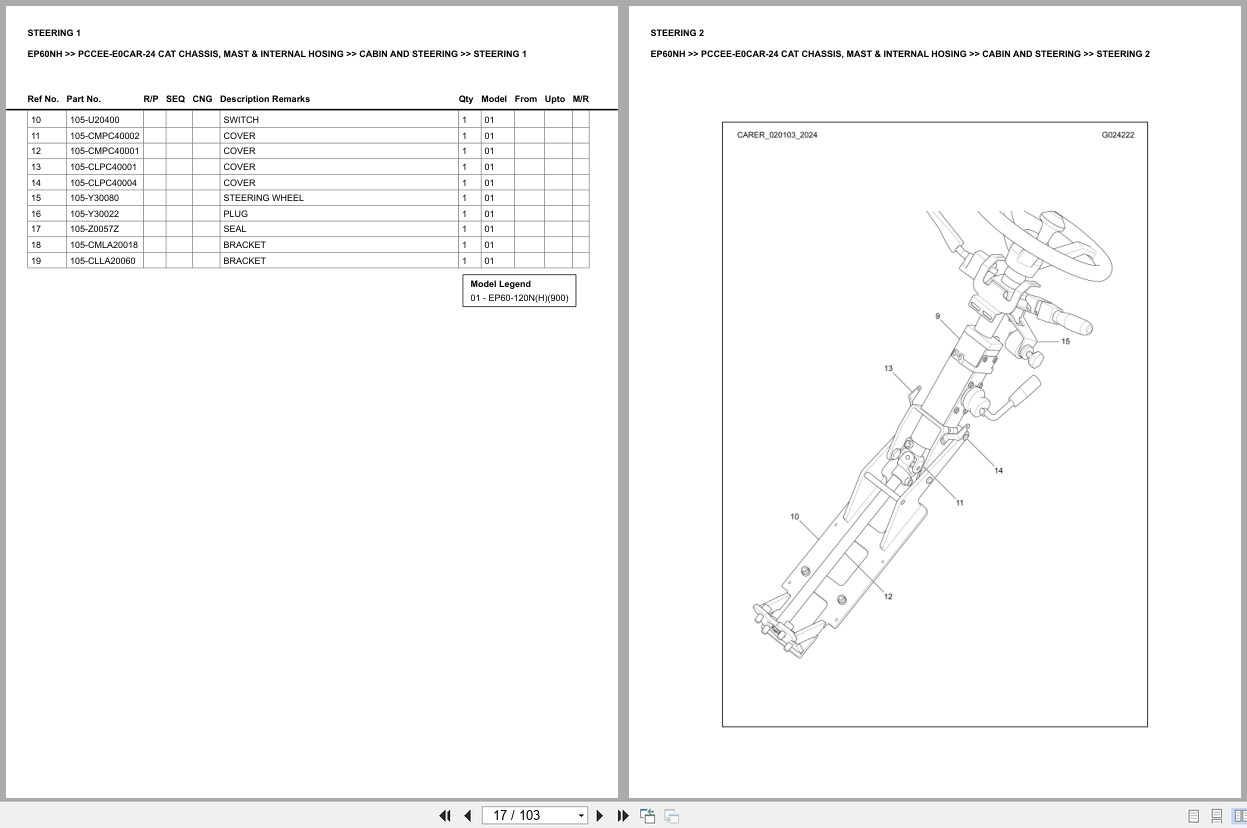 Caterpillar Forklift EP60NH Europe Parts Catalog (2)