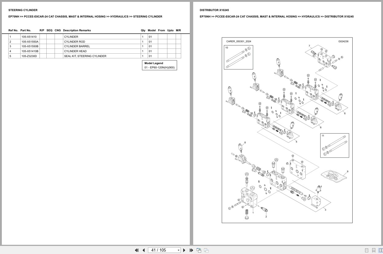 Caterpillar Forklift EP70NH Europe Parts Catalog (2)