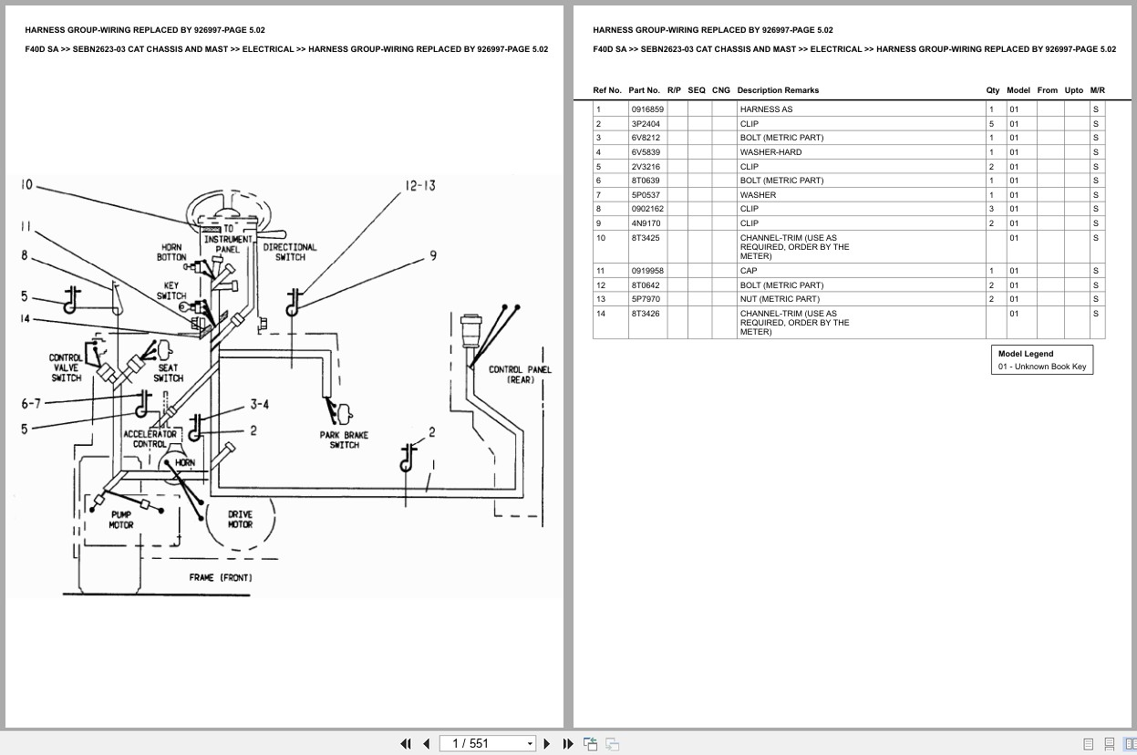 Caterpillar Forklift F40D SA Europe Parts Catalog (1)