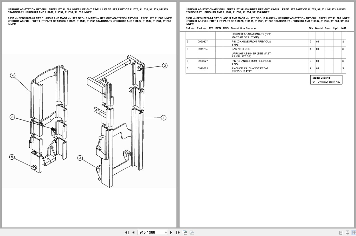 Caterpillar Forklift F50D Europe Parts Catalog (2)