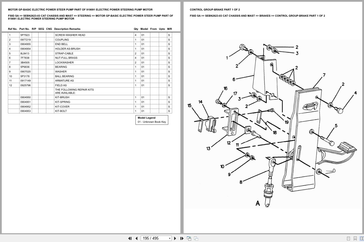 Caterpillar Forklift F50D SA Europe Parts Catalog (2)
