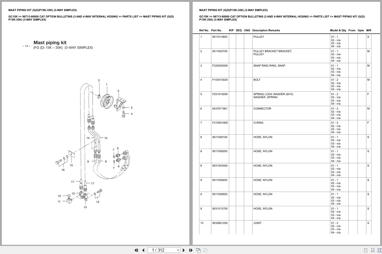Caterpillar Forklift GC15K Europe Parts Catalog (1)