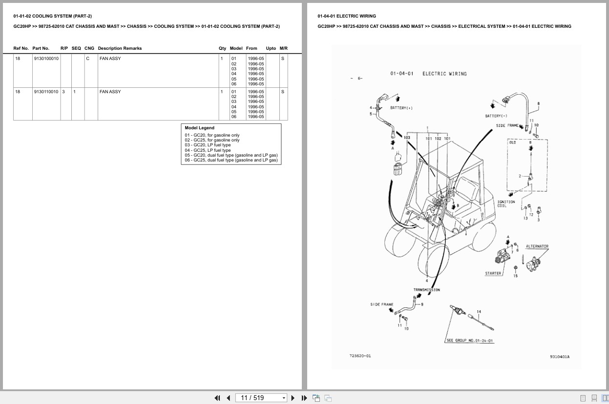 Caterpillar Forklift GC20HP Europe Parts Catalog (2)