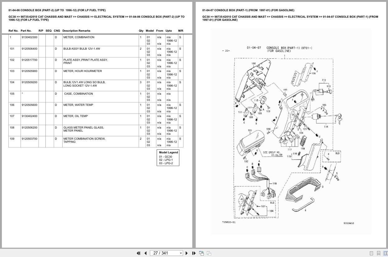 Caterpillar Forklift GC30 Europe Parts Catalog (2)