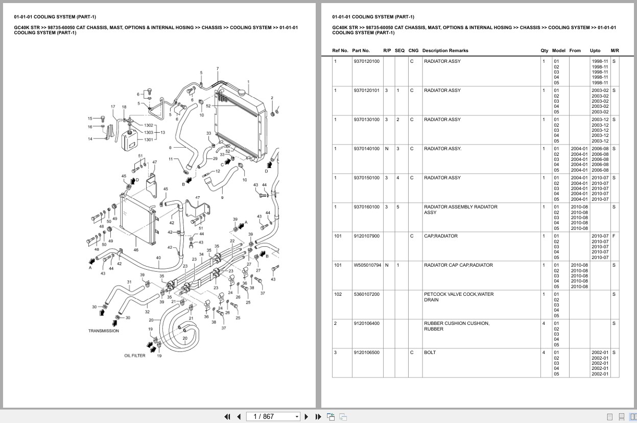 Caterpillar Forklift GC40K STR Europe Parts Catalog (1)