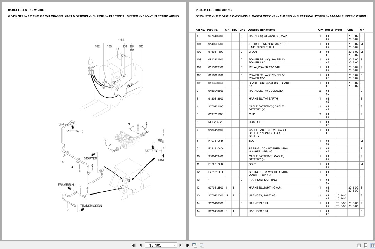 Caterpillar Forklift GC45K STR Europe Parts Catalog (1)