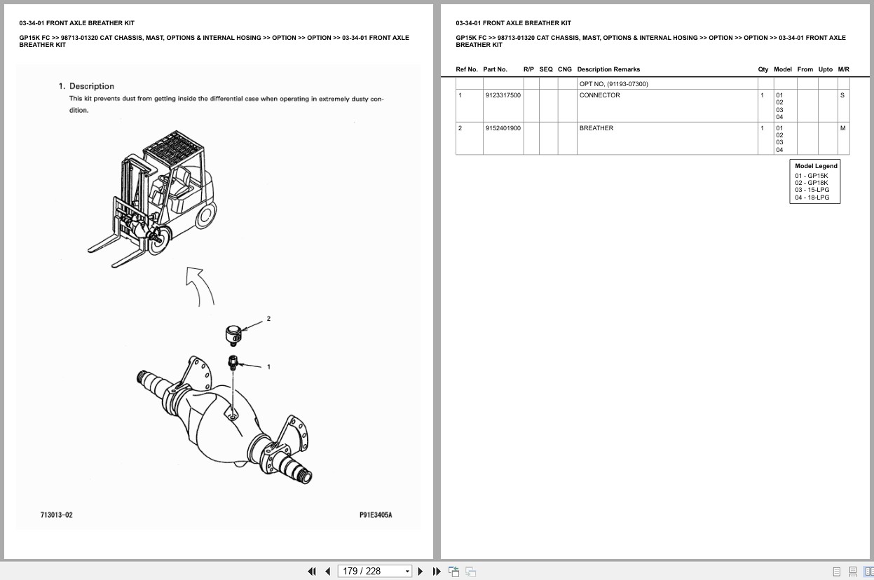 Caterpillar Forklift GP15K FC Europe Parts Catalog (2)