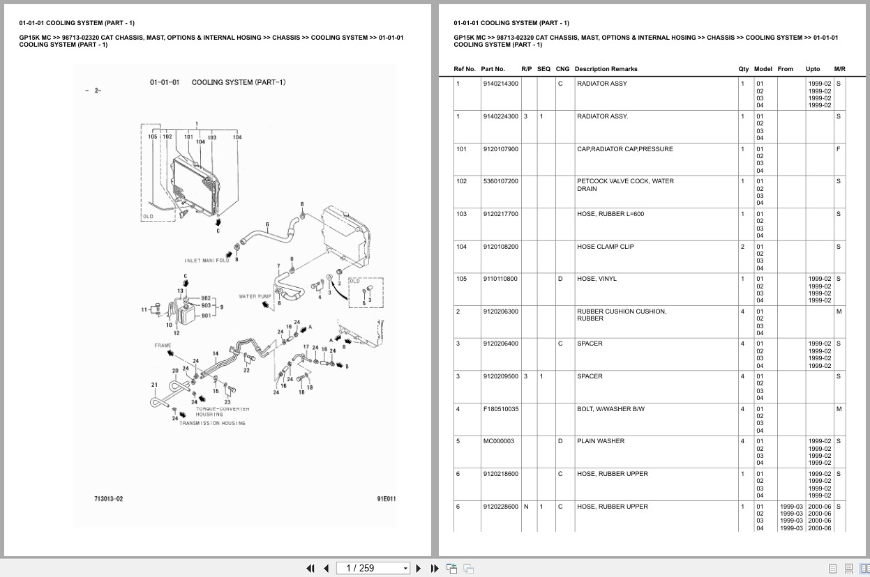 Caterpillar Forklift GP15K MC Europe Parts Catalog (1)