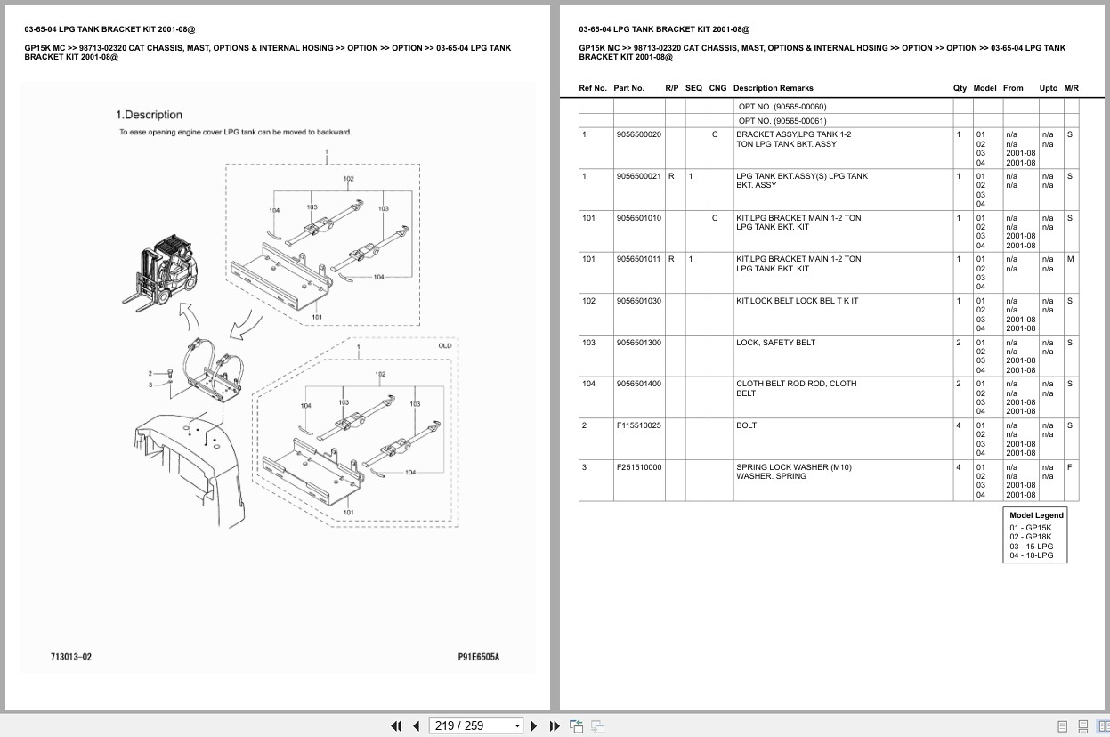 Caterpillar Forklift GP15K MC Europe Parts Catalog (2)