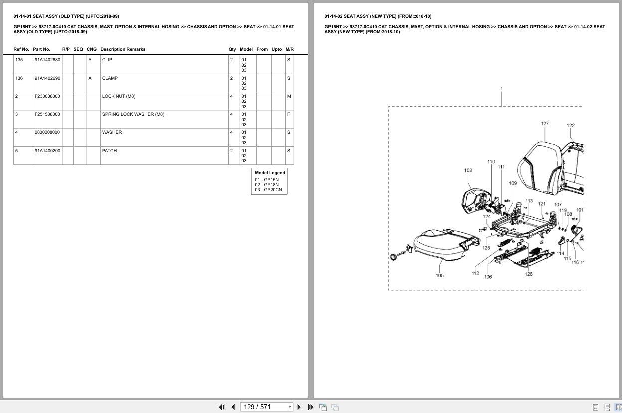 Caterpillar Forklift GP15NT Europe Parts Catalog (2)
