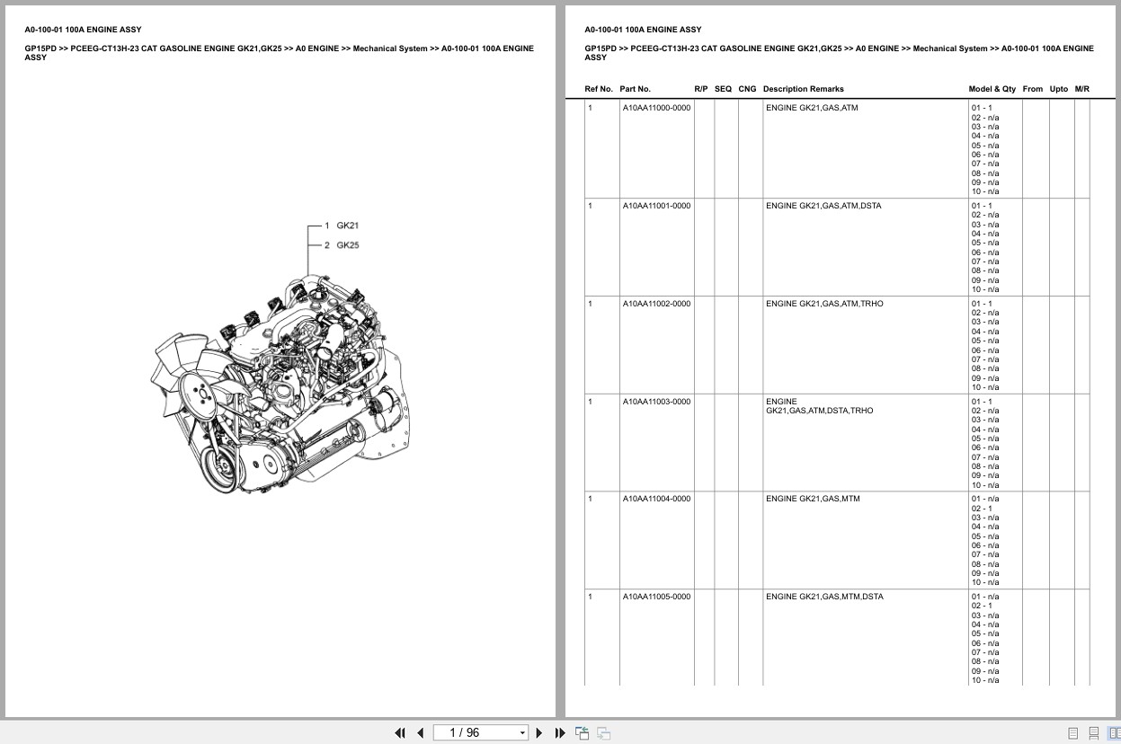 Caterpillar Forklift GP15PD Europe Parts Catalog (1)