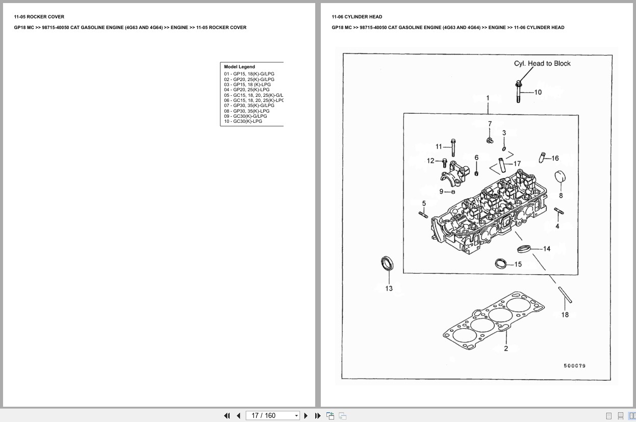 Caterpillar Forklift GP18 MC Europe Parts Catalog (2)